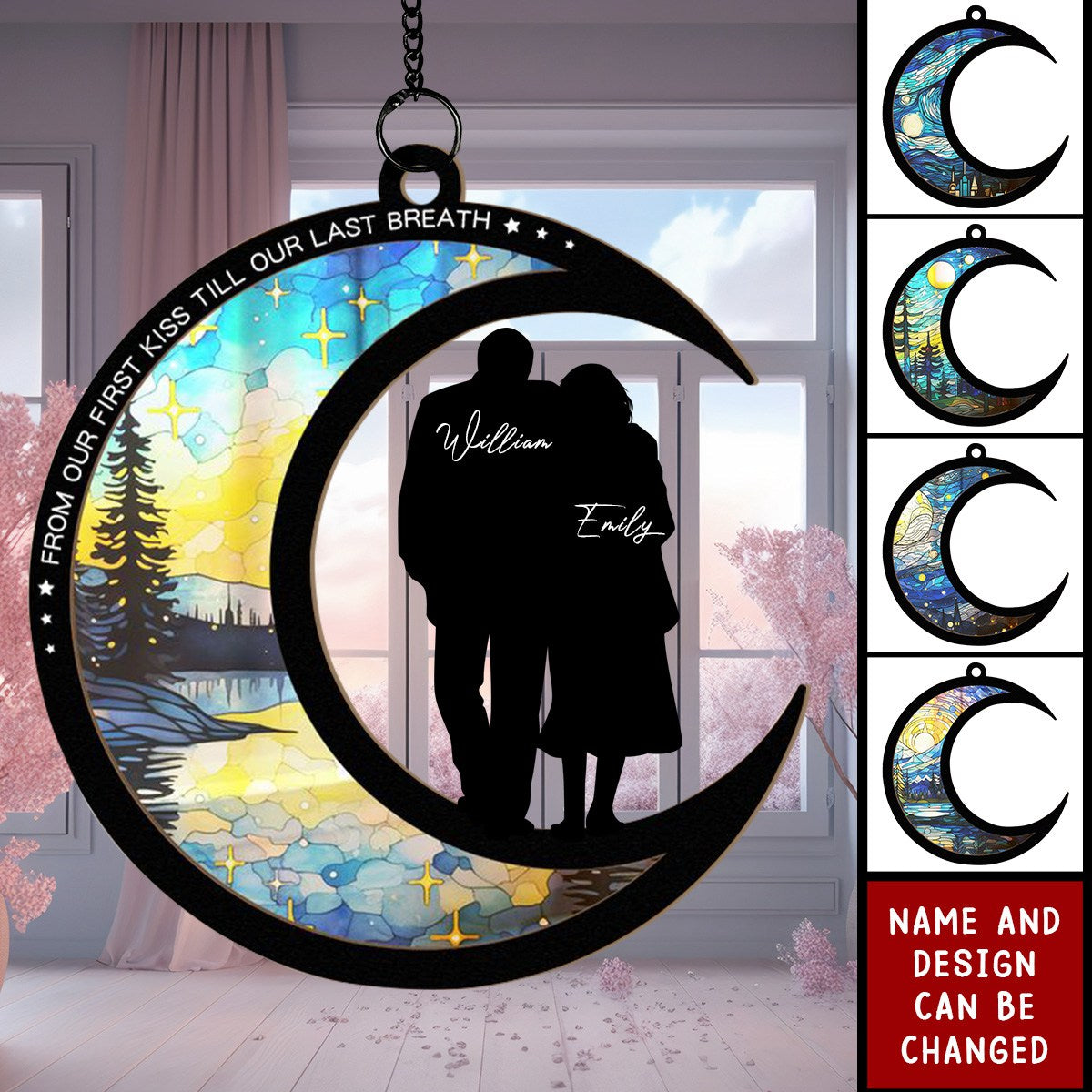 From Our First Breath Till Our Last Breath - Personalized Window Hanging Suncatcher Ornament