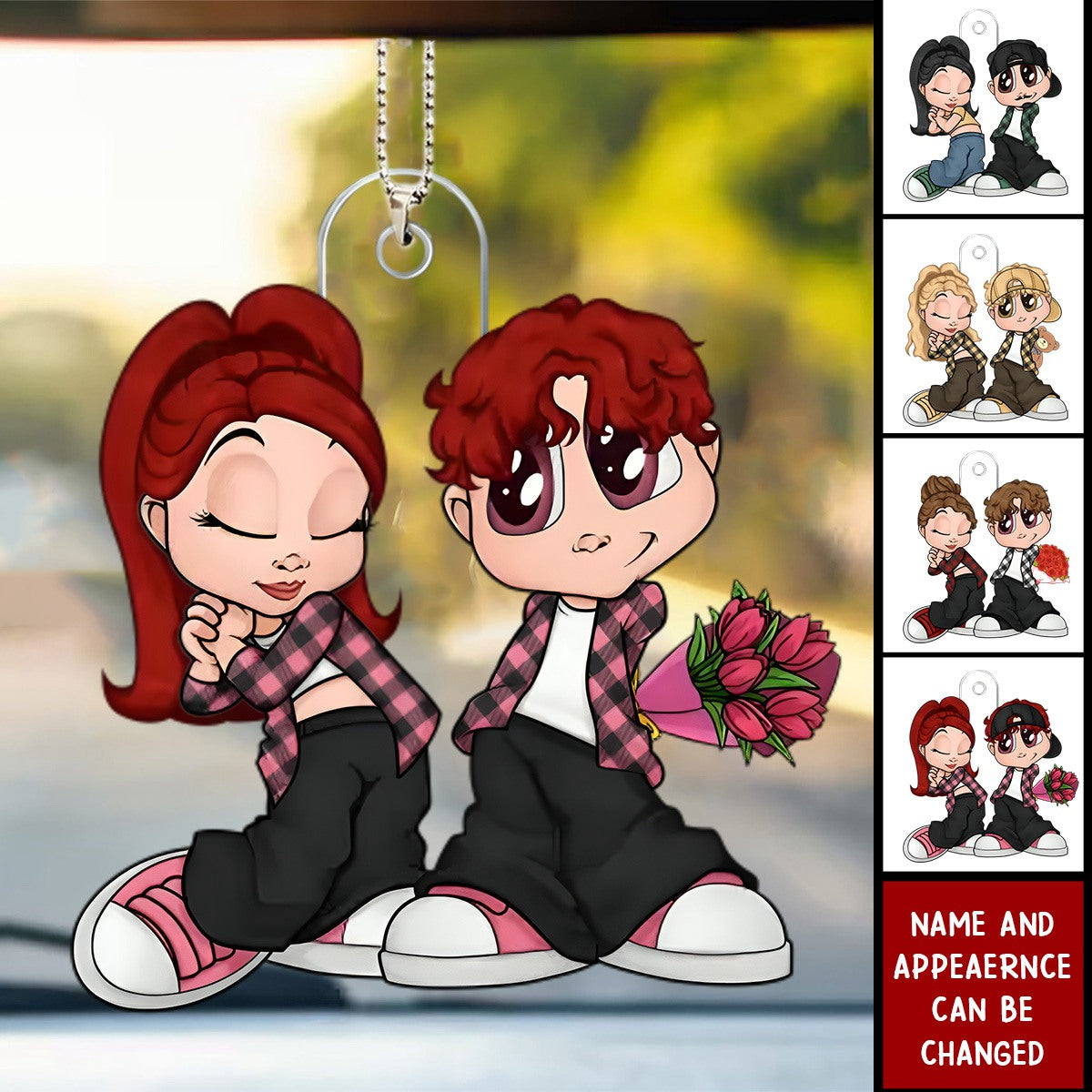 Y2K Couple - Personalized Couple Ornament - Gift Idea For Couple
