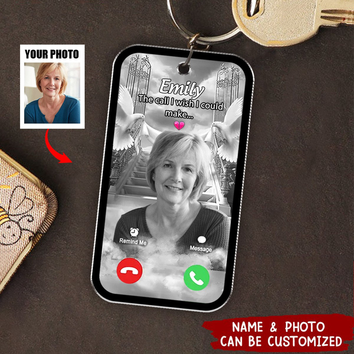 The Call I Wish I Could Take - Personalized Keychain - Memorial Gift For Family, Family Members