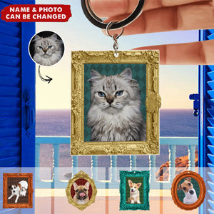 Custom Royal Pet Portrait - Personalized Photo Keychain
