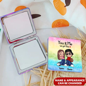 Y2K Couple Together Since Personalized Square Compact Mirror