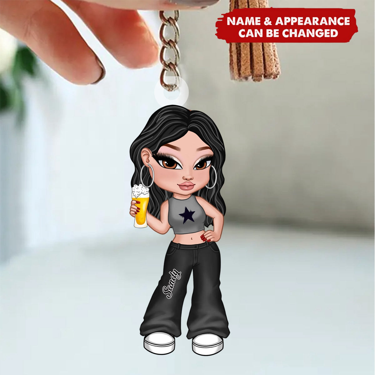 Y2K Fashion Girl Personalized Acrylic Keychain