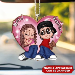 Y2K Couple - Personalized Couple Car Ornament