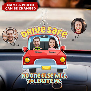 Personalized Photo Gifts For Couple Car Ornament Drive Safe
