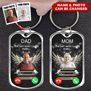 Personalized Memorial Stainless Keychain - Upload Photo - Memorial Gift For Family Member