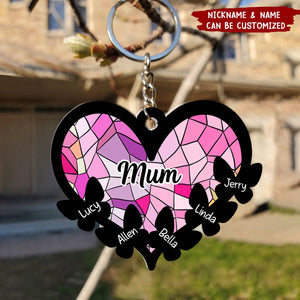 Butterfly Grandma - Personalized Acrylic Keychain