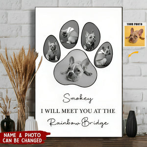Personalized Pet Paw Photo Collage Poster