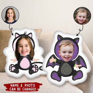 Custom Kid Face Cute Animal - Personalized Photo Shaped Pillow
