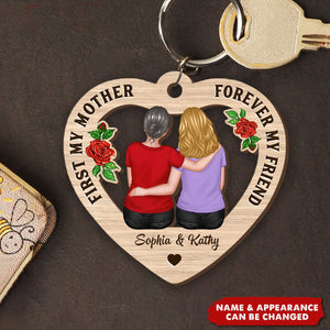 First My Mother Forever My Friend Gift for Mom Personalized Keychain