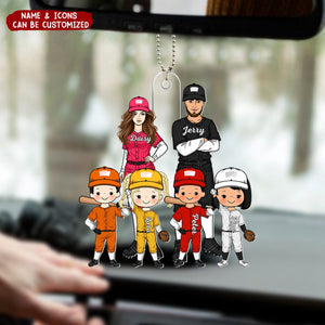 Baseball Family Personalized Acrylic Ornament