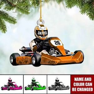 Personalized Race Car Christmas Ornament, Race Car Ornament, Gift For Race Car Lovers