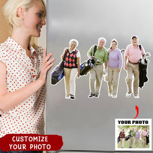 Custom Shaped Photo Golf Lovers - Personalized Photo Decal Sticker