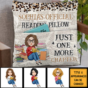 Just One More Chapter - Personalized Pocket Pillow