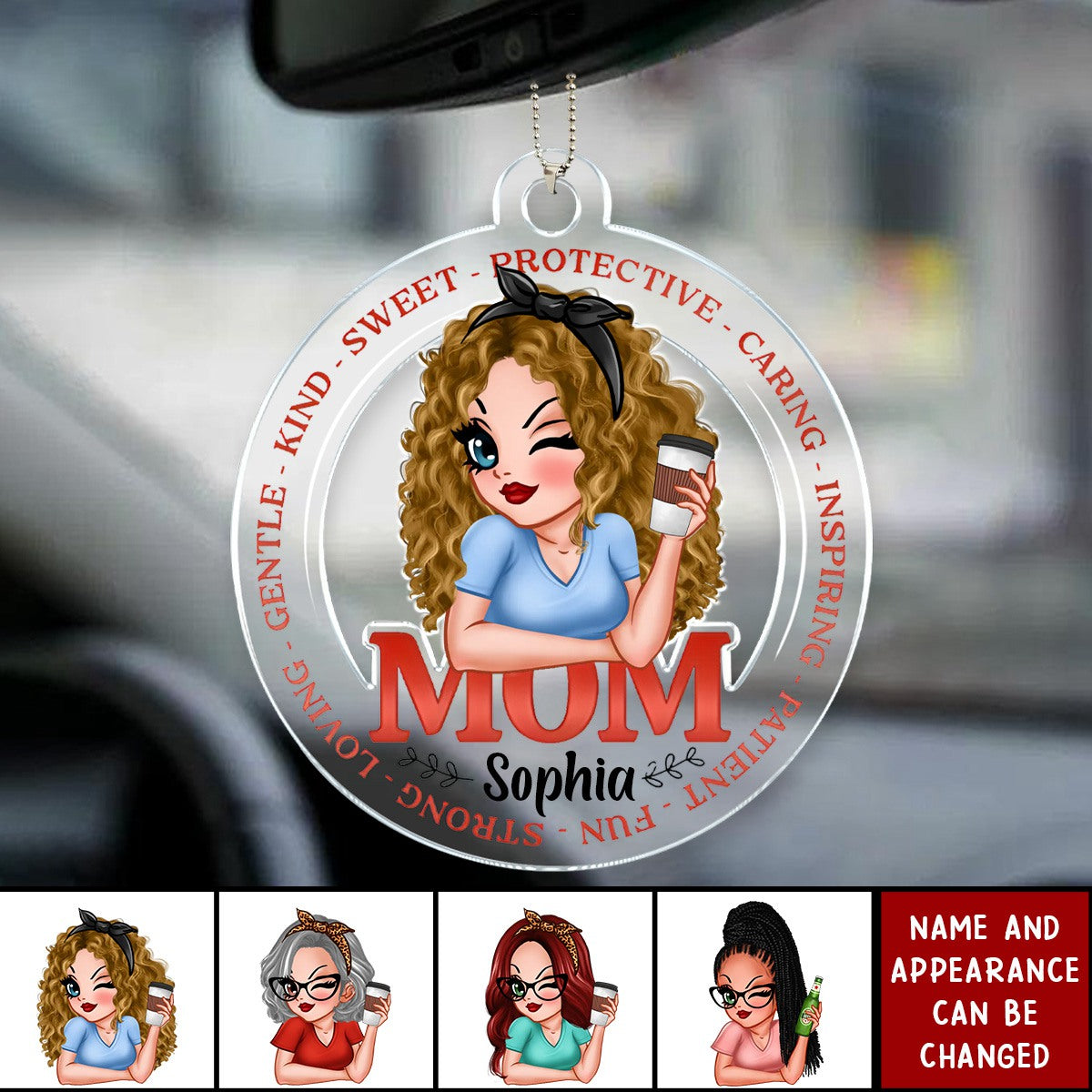 Mom Loving Personalized Car Ornament