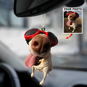 Personalized Car Hanging Ornament - Gift For Dog Lover - Custom Your Photo Car Hanging