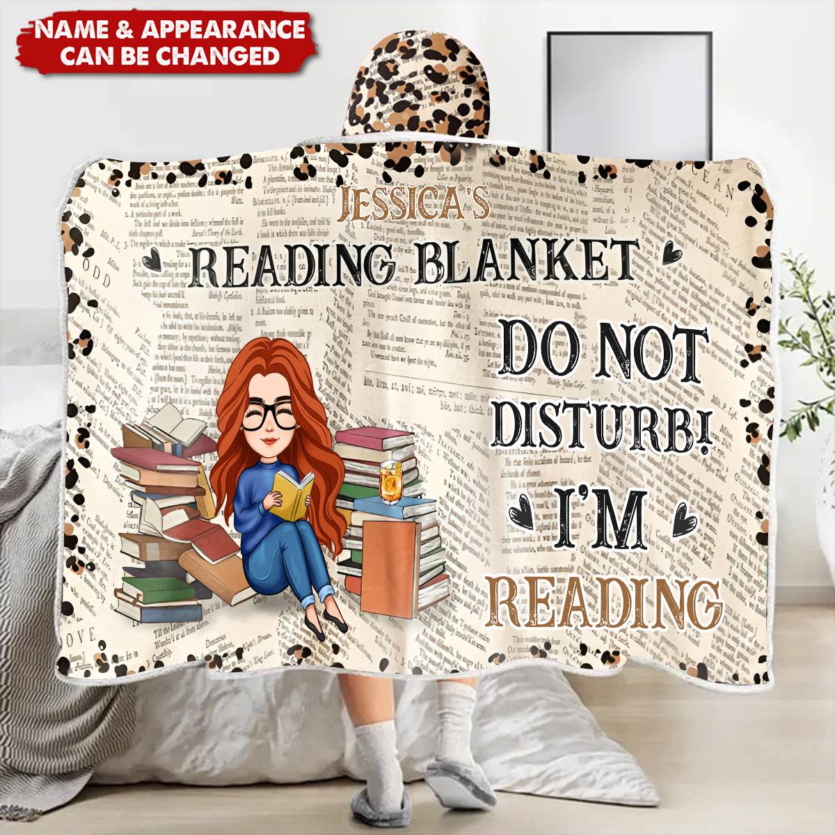 My Reading Blanket - Personalized Wearable Hooded Blanket