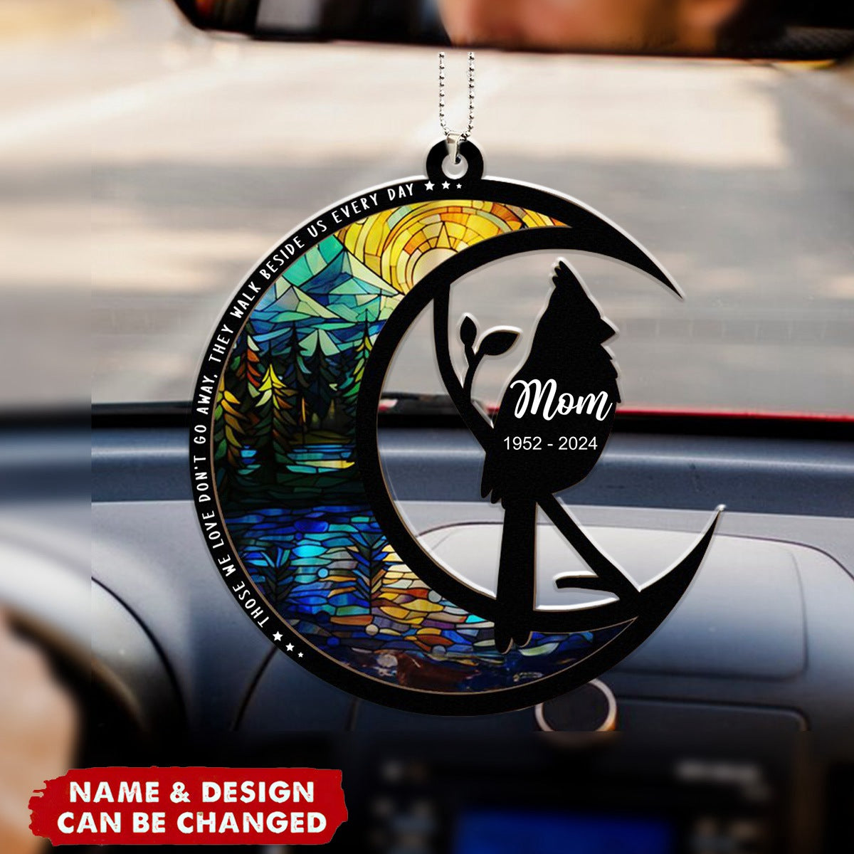 Although You Cannot See Me I'm Always With You - Personalized Car Ornament