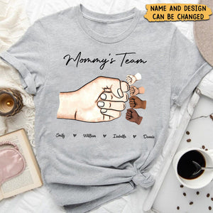 Mother Or Daddy & Kids, Together We're A Team - Personalized T-Shirt - Father's Day Gift, Mother's Day