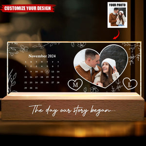 Our Story Began - Personalized Photo LED Night Light