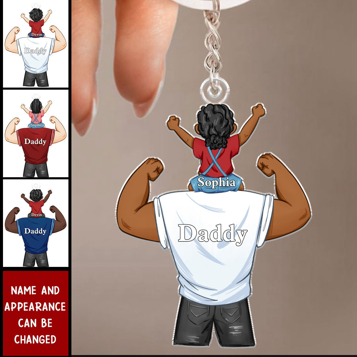 Proud As Dad - Personalized Keychain