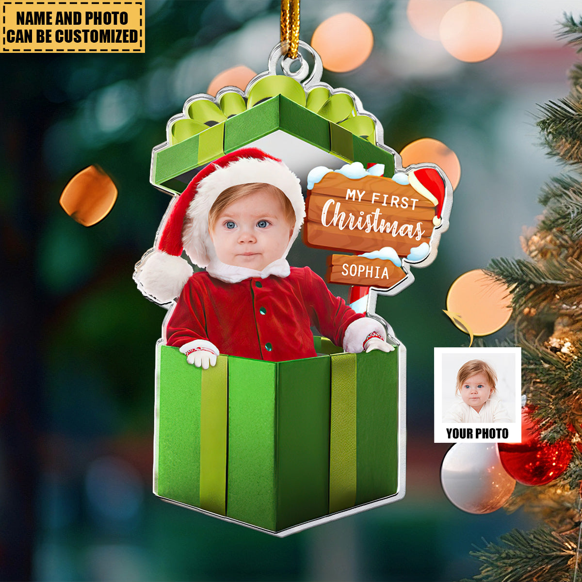 Our Greatest Gift - Personalized Acrylic Photo Ornament