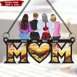 Mom And Us - Personalized Window Hanging Suncatcher Ornament